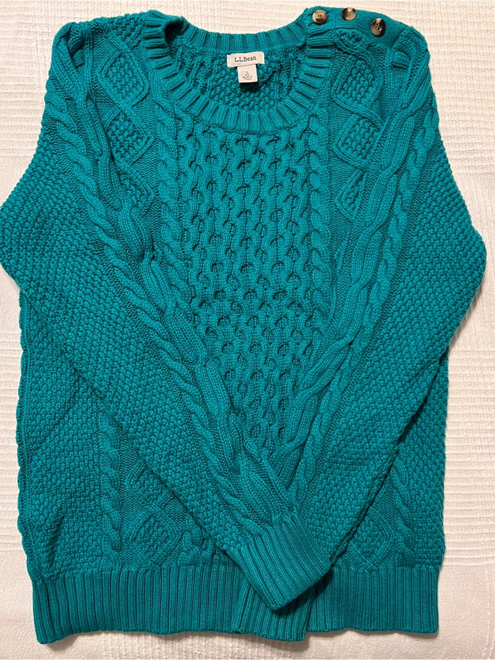 L.L. Bean Coveside Cabled Pullover Sweater